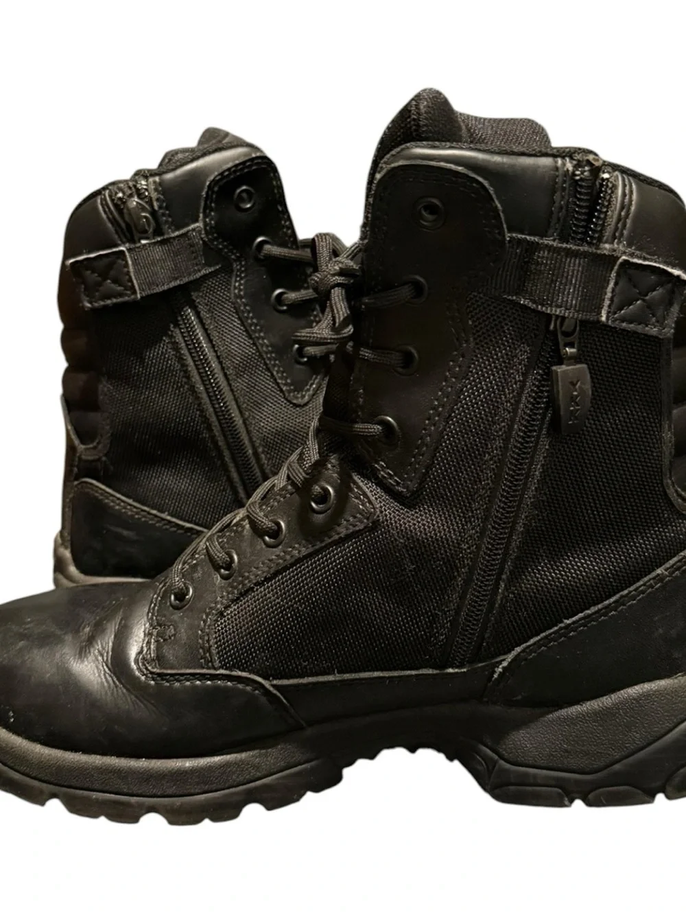 Interceptor Men’s MNIN48DP001 Black Leather Mid Lace Up Size 9 Combat Boots